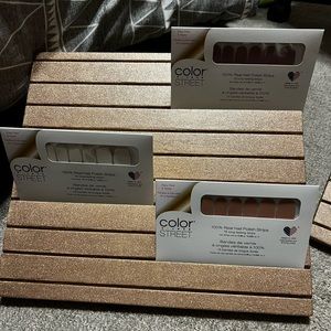 Color Street nails display (2) these are a champagne/rose gold glittery color!